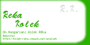 reka kolek business card